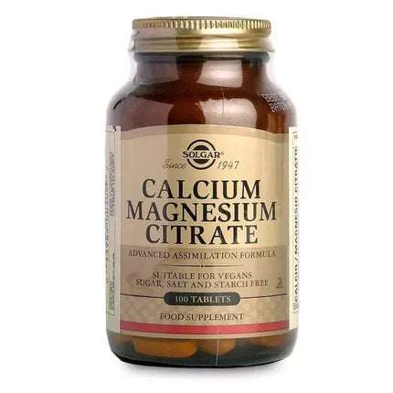 Solgar Kalcio Magnio Citratas 100 Tablečių