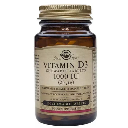 Solgar vitaminas D3 1000 TV 25mcg Cholecalciferol 100 tablečių