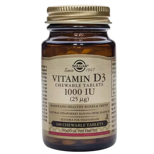 Solgar vitaminas D3 1000 TV 25mcg Cholecalciferol 100 tablečių