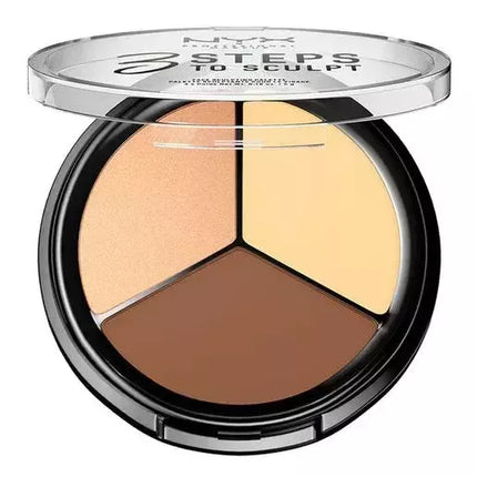 NYX 3 žingsnių veido skulptūrų paletė Light 5g