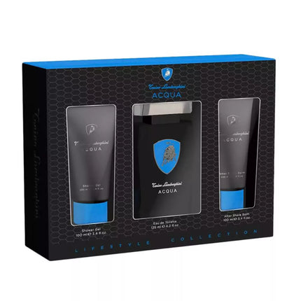 Tonino Lamborghini Acqua Tualetinis Vanduo 125ml Purškalas, Dušo Želė 100ml, Balzamas Po Skutimosi 100ml