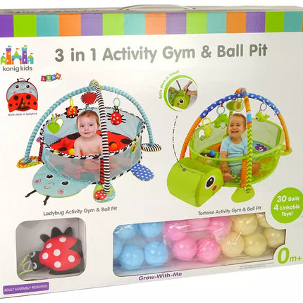 Edukacinis kilimėlis su vėžlio žaidimų aikštelės kamuoliukais kūdikiui