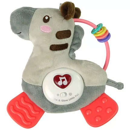 Interaktyvus edukacinis zebras pilkas garsas melodijos kramtukas barškutis