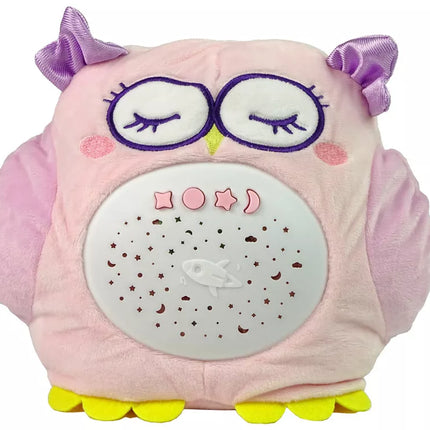 Mielas pliušinis pelėdžiukas su spalvingu žvaigždžių projektoriumi ir melodijomis