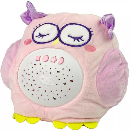 Mielas pliušinis pelėdžiukas su spalvingu žvaigždžių projektoriumi ir melodijomis