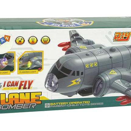 Lengvasis bombonešis transporto lėktuvo garsas