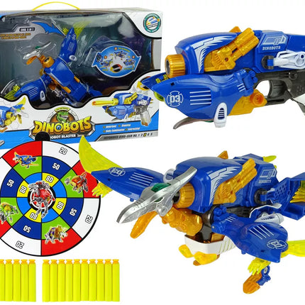 Dinobotai 2 viename Dinozaurinis Šautuvas Mėlynas Pterodaktilis Skydas