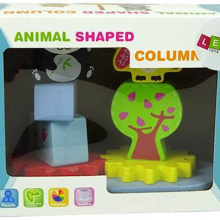 Medinis rūšiuoklis su gyvūnais: pelėda, panda, krumpliaračiai