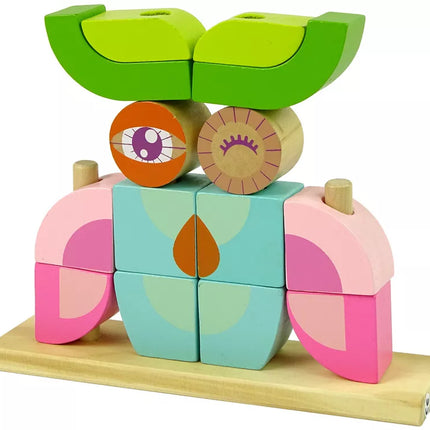 Kūrybinis erdvinis medinis galvosūkis pelėda 3D