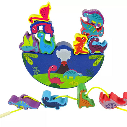 Medinis dinozaurų balansavimo žaidimas dinozaurų arkadinis žaidimas