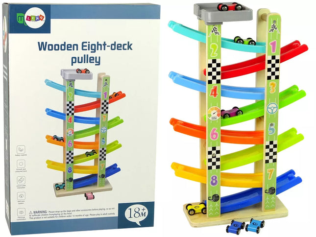 Medinė trasa automobiliams, 8 aukštų