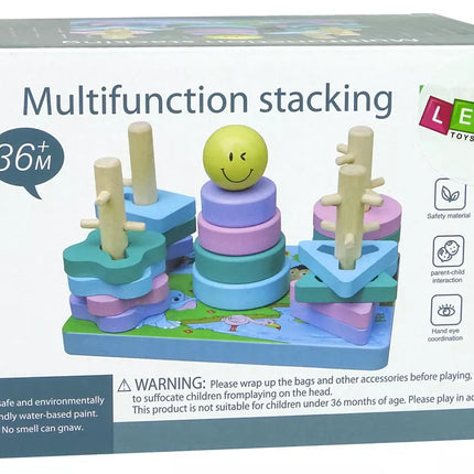 Medinis rūšiuoklis „Jūros pasaulis“ su edukaciniais karoliukais