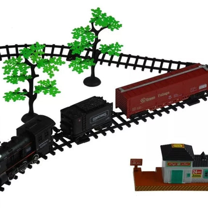 „Rail King“ traukinio rinkinys su dūmais – tikroviškas žaislinis lokomotyvas