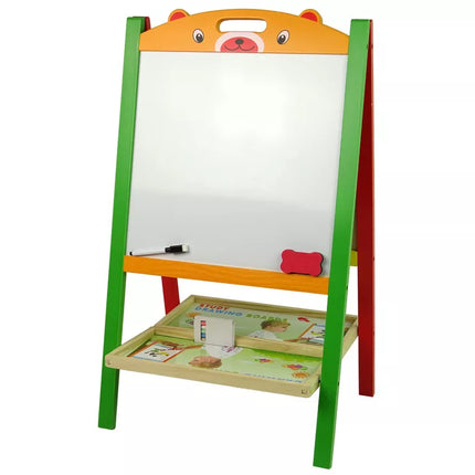 Medinė lenta-rašymo lenta 2in1 Magnetai Rašiklis Skaičiai Veiksmo žodžiai