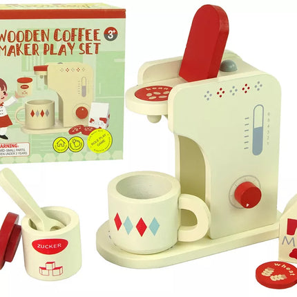 Medinis kavos aparato priedų rinkinys virtuvei, vaikams