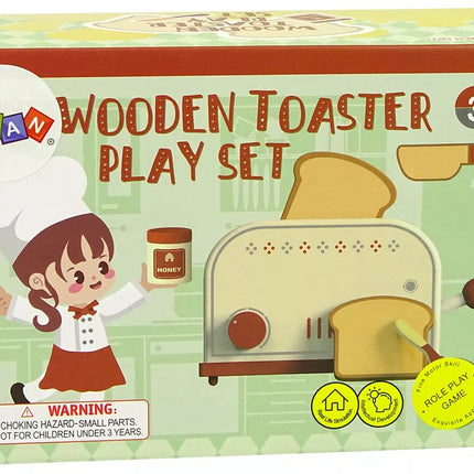 Mediniai skrudintuvo priedai pusryčiams virtuvės vaikams