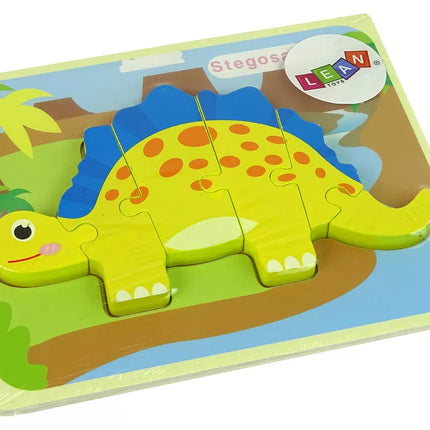 Medinis dėlionė Dinozauras Stegozauras Geltonas