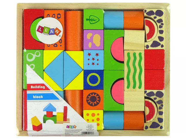 Medinių kaladėlių rinkinys, pilies formos