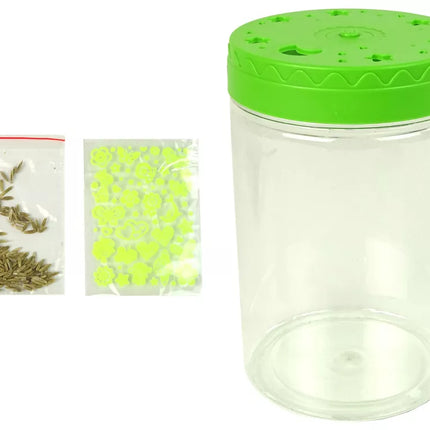 Dinozaurų sodas stiklainyje su švieselėmis ir kūrybingais lipdukais