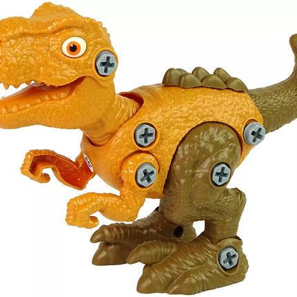 Dinozauras Tyrannosaurus Rex rinkinys su kiaušiniu, „pasidaryk pats“ atsuktuvas, oranžinis
