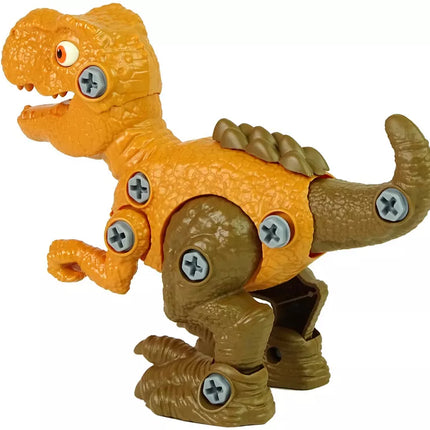 Dinozauras Tyrannosaurus Rex rinkinys su kiaušiniu, „pasidaryk pats“ atsuktuvas, oranžinis