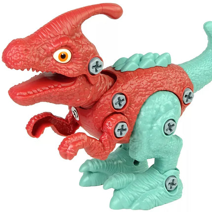 Dinozauras Parasaurolophus su kiaušiniu, rinkinys su atsuktuvu „pasidaryk pats“