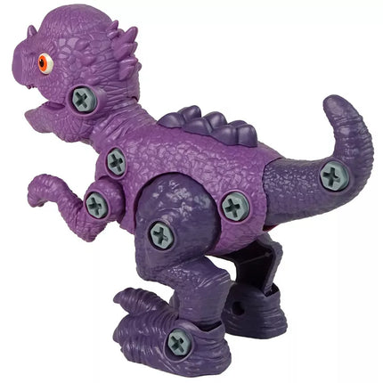 Dinozauras Stygimoloch rinkinys su kiaušiniu, „pasidaryk pats“ atsuktuvas, violetinis