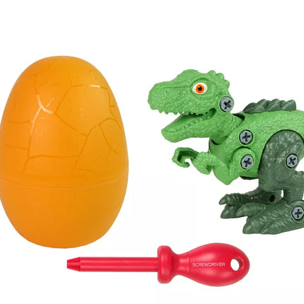 Dinozauras Tyrannosaurus Rex rinkinys su kiaušiniu, "pasidaryk pats" atsuktuvas, žalias