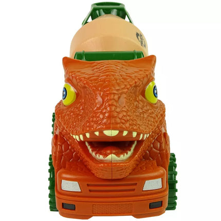 Betono sunkvežimio dinozauro laužytojas, oranžiniai priedai