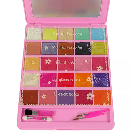 Grožio rinkinio paletė veidrodis šešėliai blizgis