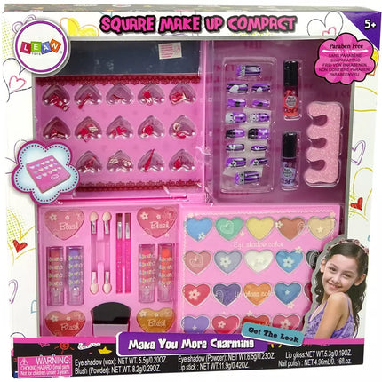 Grožių rinkinys: didelė paletė, lūpdažiai, nagų lakai