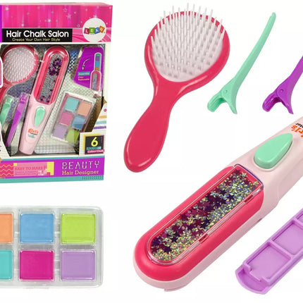 Plaukų dažymo rinkinys, plaukų tiesinimo priemonė, 6 spalvų sruogos