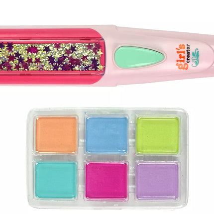 Plaukų dažymo rinkinys, plaukų tiesinimo priemonė, 6 spalvų sruogos