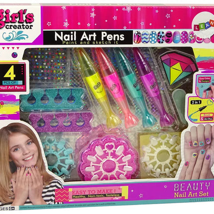 Nagų lakavimo rinkinys Nagų lakų rašikliai Spalvoti lipdukai