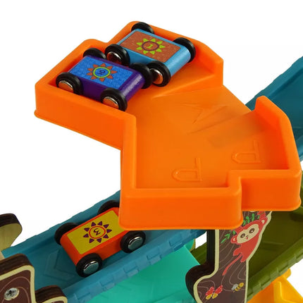 Spalvinga trasa automobiliams, 6 lygių nusileidimo trasa