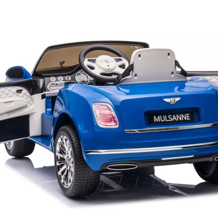 Vaikiškas elektromobilis Bentley Mulsanne, mėlynas