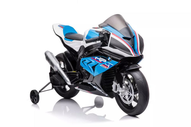 Motociklas su akumuliatoriumi BMW HP4 Race JT5001 mėlynas
