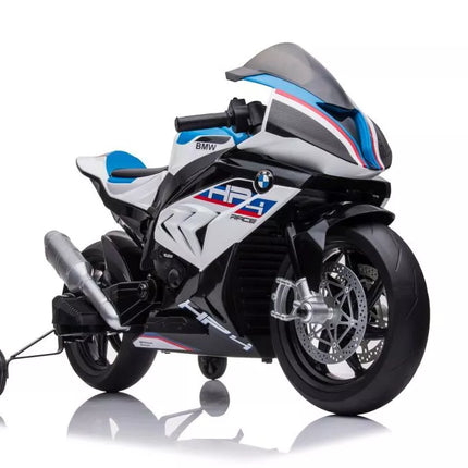 Motociklas su akumuliatoriumi BMW HP4 Race JT5001 baltas