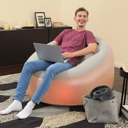 Pripučiamas šviečiantis fotelis Bestway 75086, 102 x 97 x 71 cm