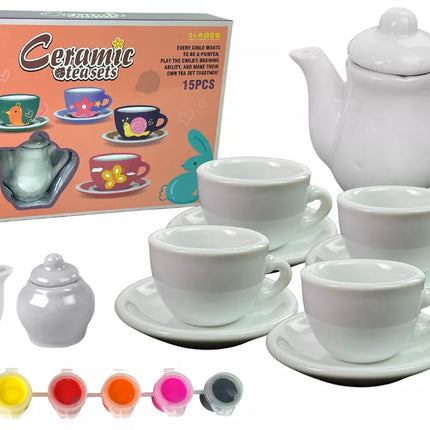 Pasidaryk pats porcelianinis arbatos rinkinys dažymui