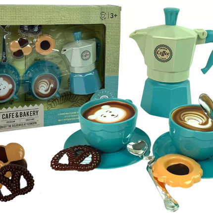 Kavos pyrago rinkinys, mėlynas