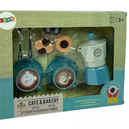 Kavos pyrago rinkinys, mėlynas