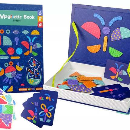 Magnetinis edukacinis dėlionės rinkinys: 84 magnetukai ir kortelės
