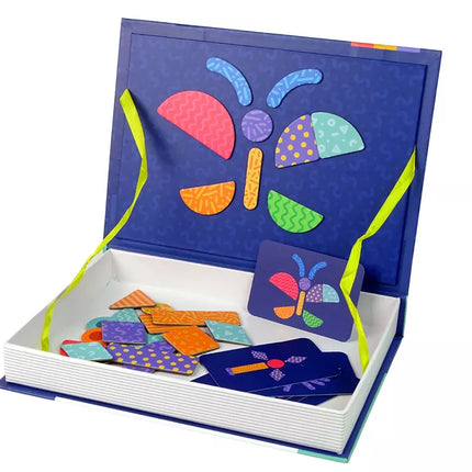 Magnetinis edukacinis dėlionės rinkinys: 84 magnetukai ir kortelės