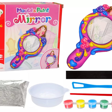 Kūrybinių plastikinių veidrodžių formų gipso dažų rinkinys