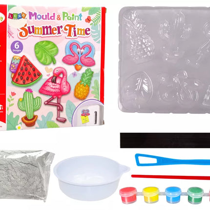 „Pasidaryk pats“ piešimo rinkinys „Holiday Flamingo Watermelon“ gipsiniai magnetukai