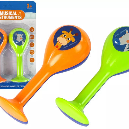 Barškučių marakų gyvūnėlių rinkinys, 2 vnt.