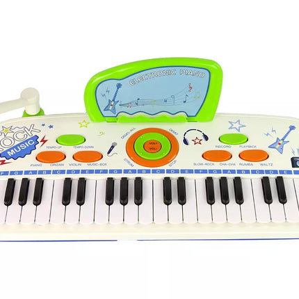 Elektrinis pianino klaviatūra vaikams, Mėlyna, USB MP3 natos