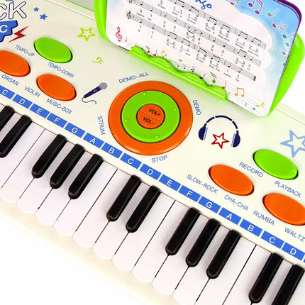 Elektrinis pianino klaviatūra vaikams, Mėlyna, USB MP3 natos