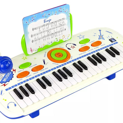 Elektrinis pianino klaviatūra vaikams, Mėlyna, USB MP3 natos